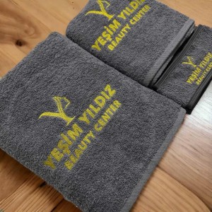 Profesyonel Gri Havlu Seti – %100 Pamuk, Logolu Toptan Üretim