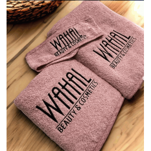 Güzellik Salonu Havlu Seti – Logolu Sedye Havlusu, Baş Havlusu ve Saç Bandı