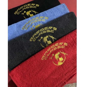 Nakışlı Berber Havlusu – %100 Pamuk 50x90 cm | Kırmızı, Bordo, Mavi, Gri, Siyah Renk