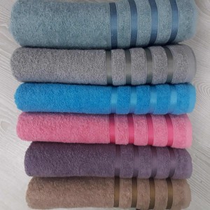 Toptan 70x140cm çizgili banyo havlusu 6 renk ( Toptan Adet Satış Fiyatıdır)