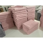 Toptan havlu takımı imalatı - pudra pembesi 