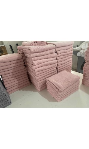 Toptan havlu takımı imalatı - pudra pembesi 