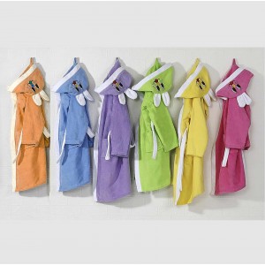 Toptan Çocuk Bornozu İmalatı ve Toptan Satışı  - Kadife Tavşan Kulak - Toptan Satış İçin Adet Fiyatıdır 