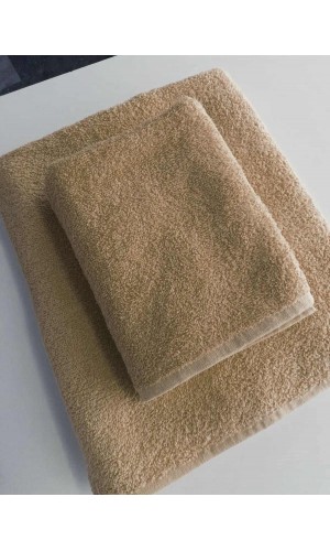 Toptan Kahvrengi Gri Havlu 70x140cm %100 Pamuk 