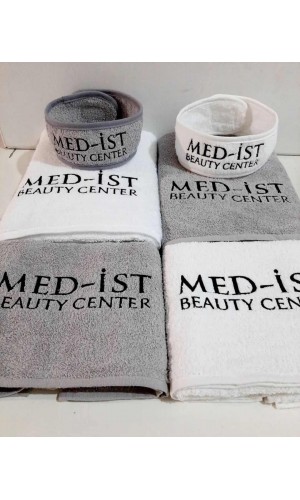 Özel İmalat Güzellik Merkezi Logo Nakışlı Havlu Seti 