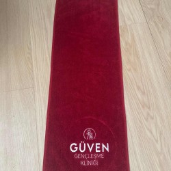 Bordo spor havlusu 30x90cm özel logo nakışlı üretim 