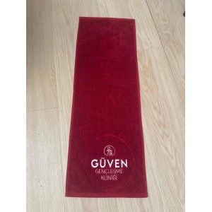 Bordo spor havlusu 30x90cm özel logo nakışlı üretim 