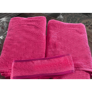 Toptan Havlu Seti - Fuşya Pembesi 