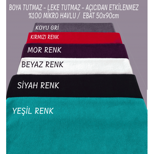 Toptan Boya Tutmaz Havlu 