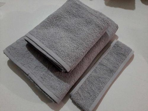 Toptan Gri Havlu Seti - El Havlusu - Banyo Havlusu - Saç Bandı - 