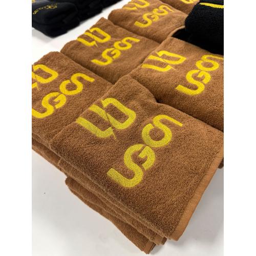 Koyu Kahve Berber Havlusu Logo Nakışlı