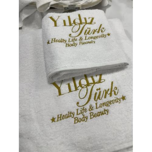 Güzellik Salonları İçin Özel Logo Nakışlı Havlu Seti Üretimi