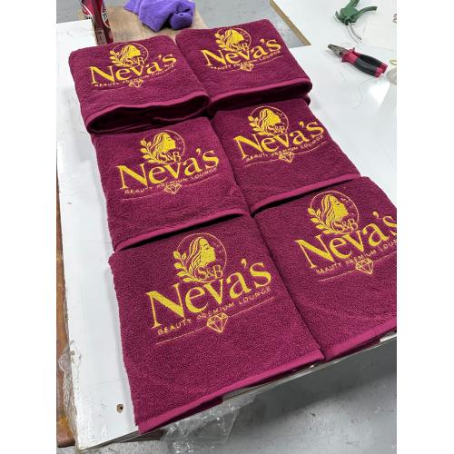 Bordo Gold Nakışlı Logo Havlu Seti